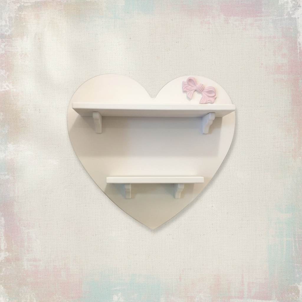 Mensola cuore shabby senza scritta