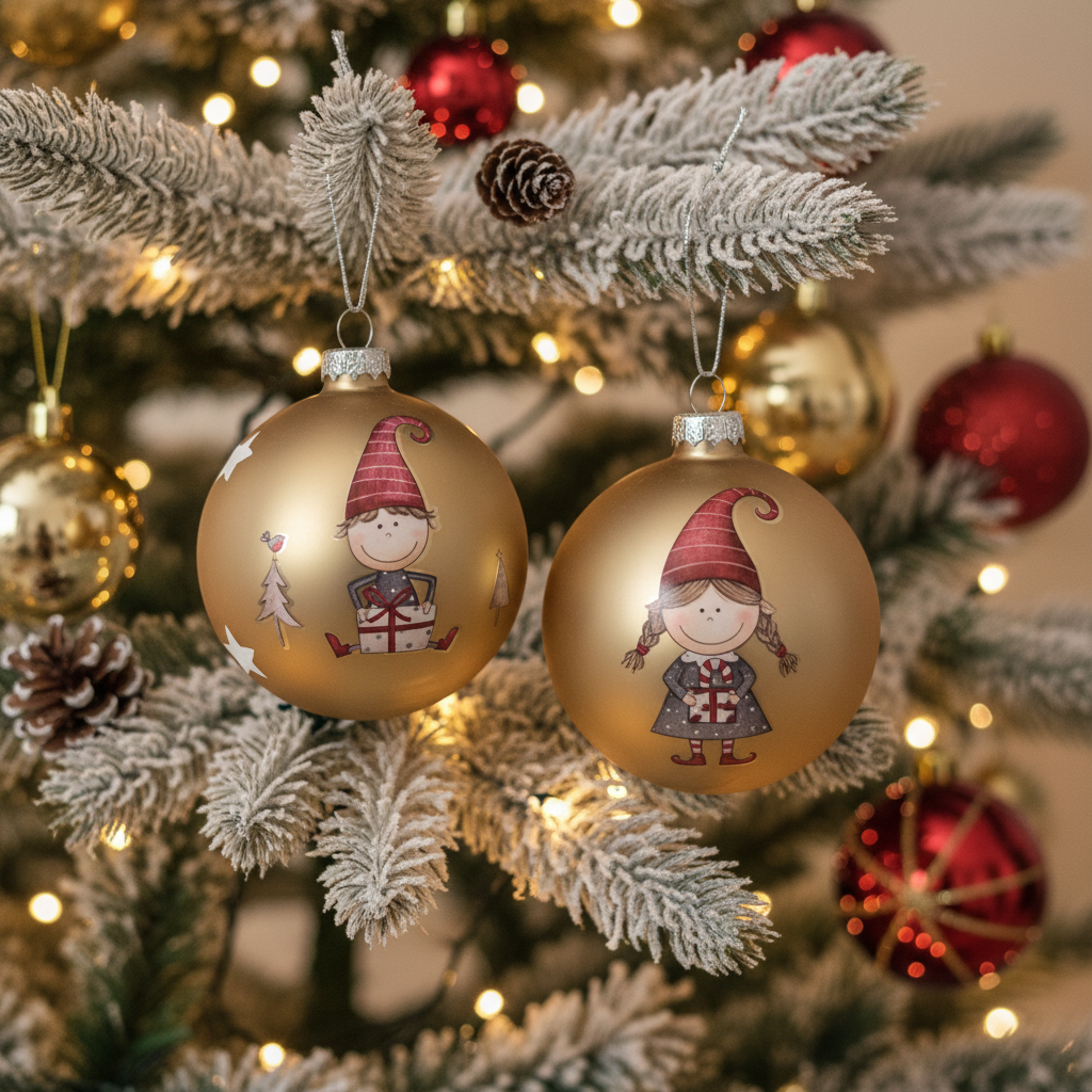 Pallina Natale Vetro Insieme