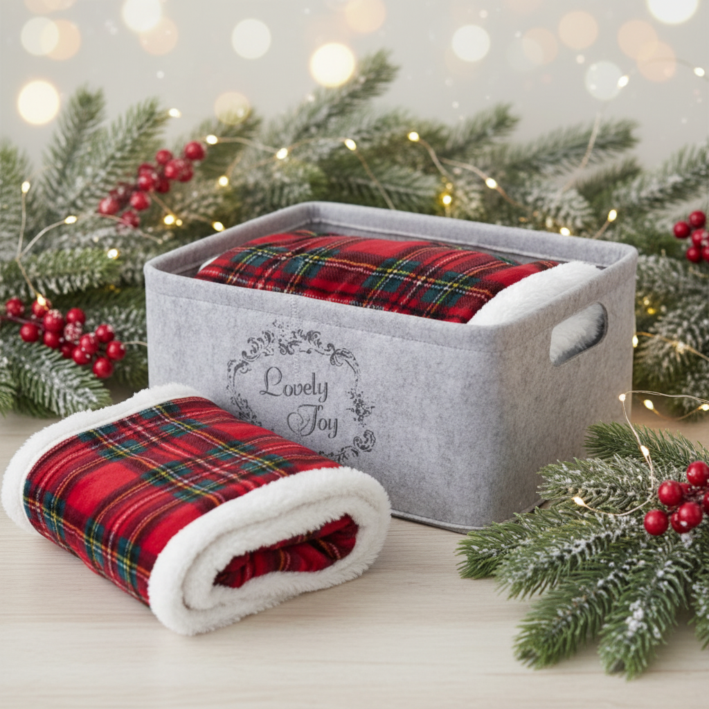 Plaid Tartan Box – Sfondo Natalizio