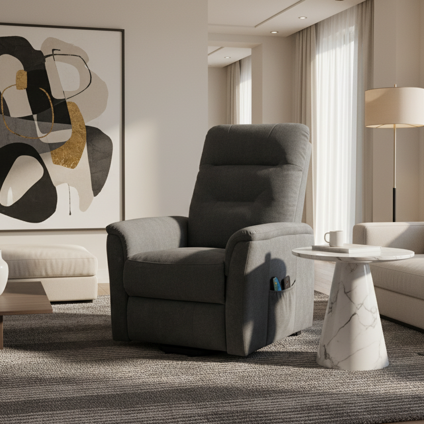 Poltrona Grigio Scuro – Contesto Moderno
