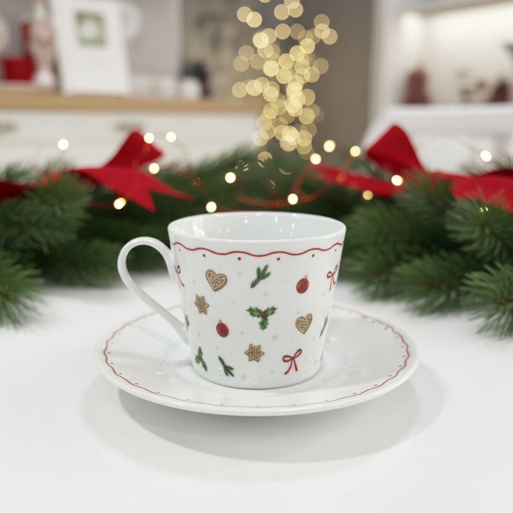 Tazza Natalizia con Piattino