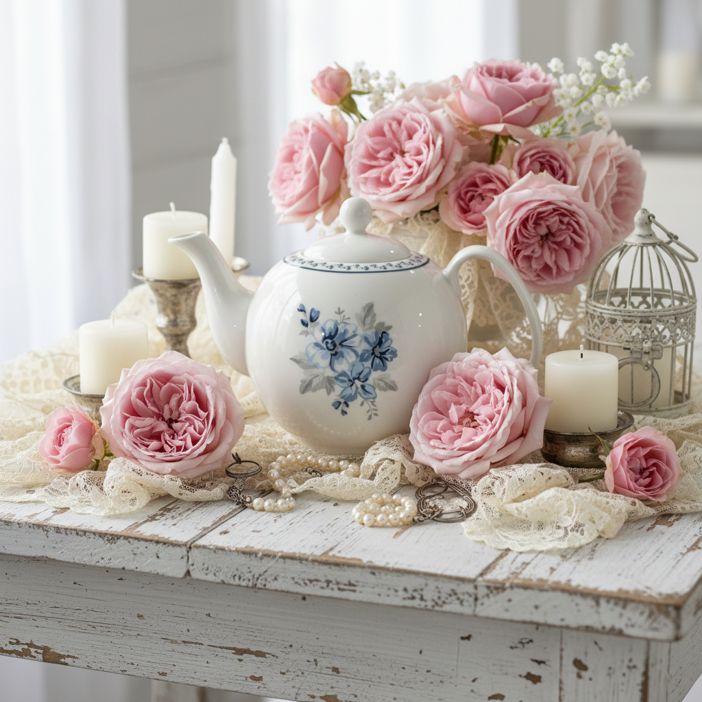 Teiera shabby chic