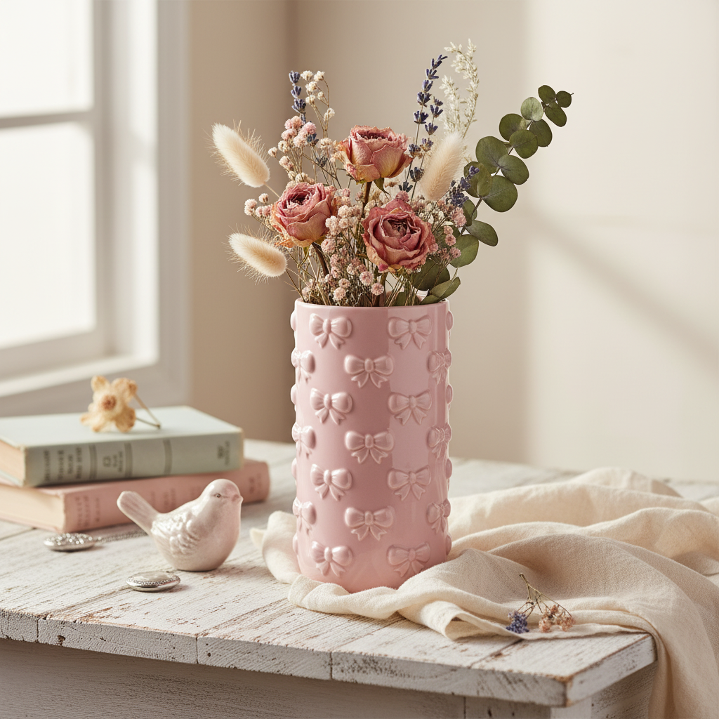 Vaso shabby chic fiocchetti 1:1