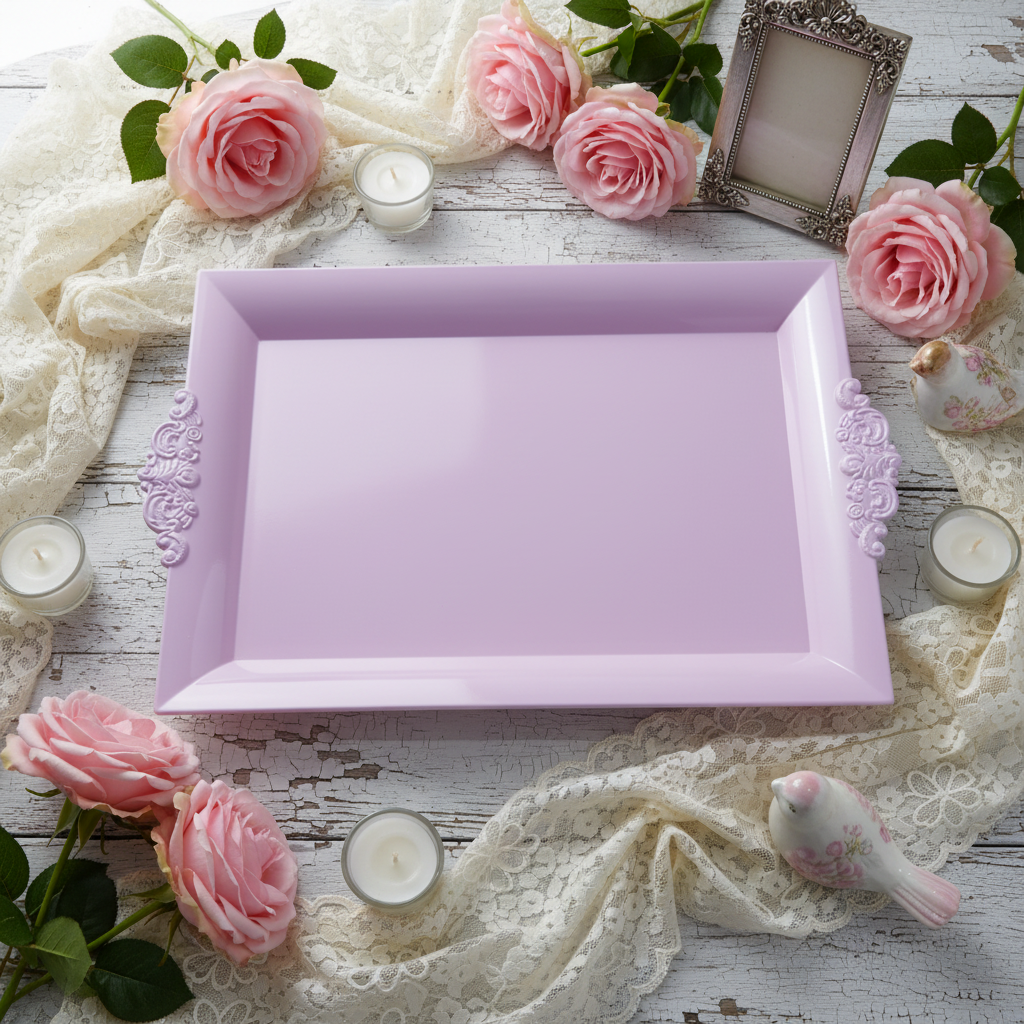 Vassoio Rosa Shabby - 1