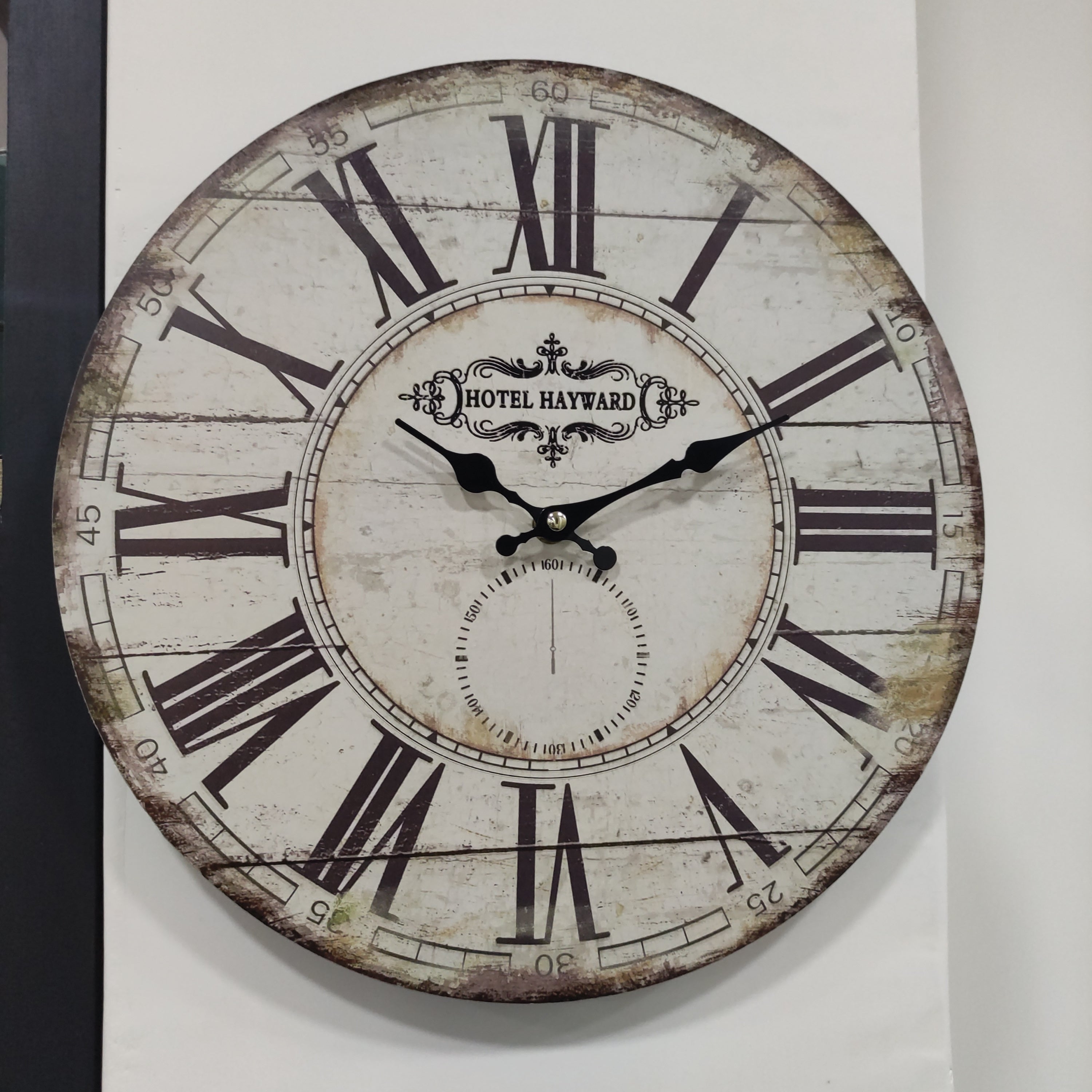 Orologio da Parete Hotel – Design Moderno in MDF, Ø 34 cm