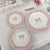 L'arte di nacchi Servizio piatti shabby chic con fiocco 18 pz