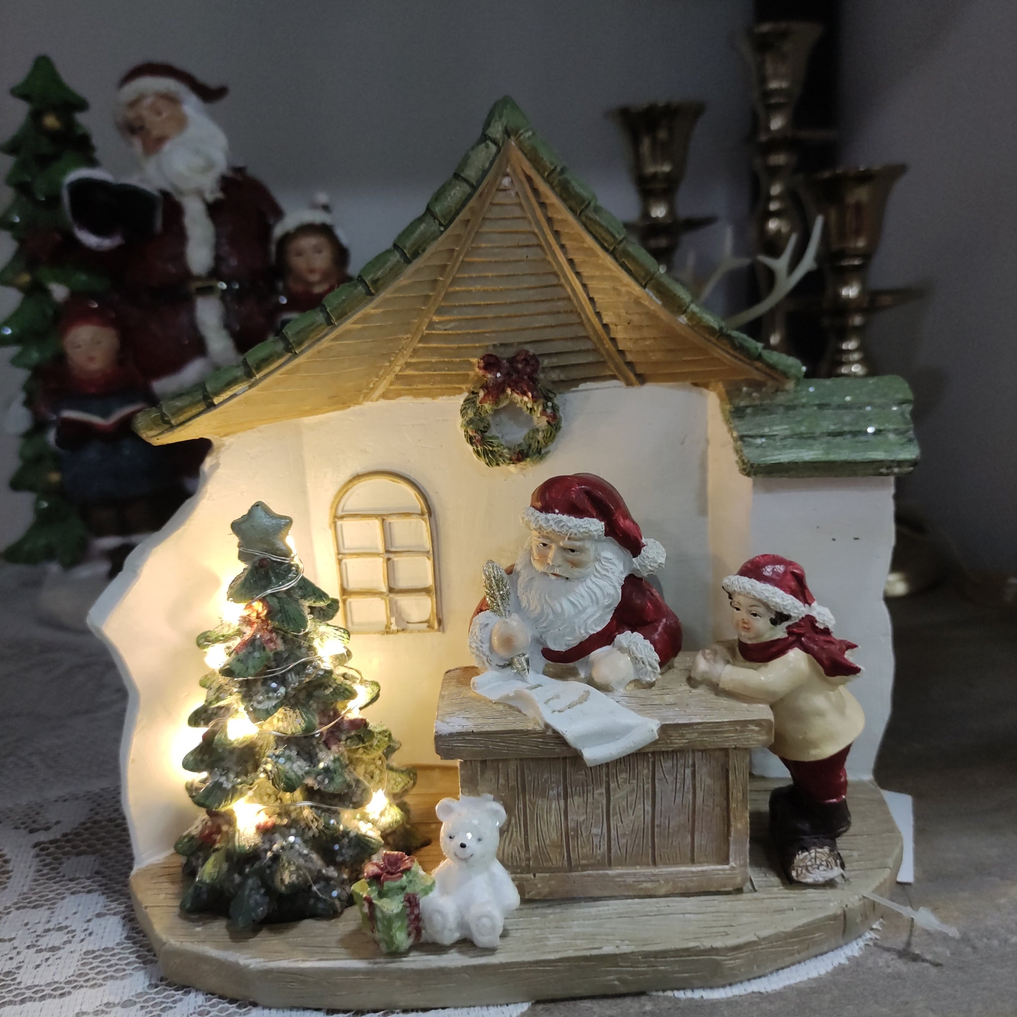 Decorazione natalizia Casetta con alberello