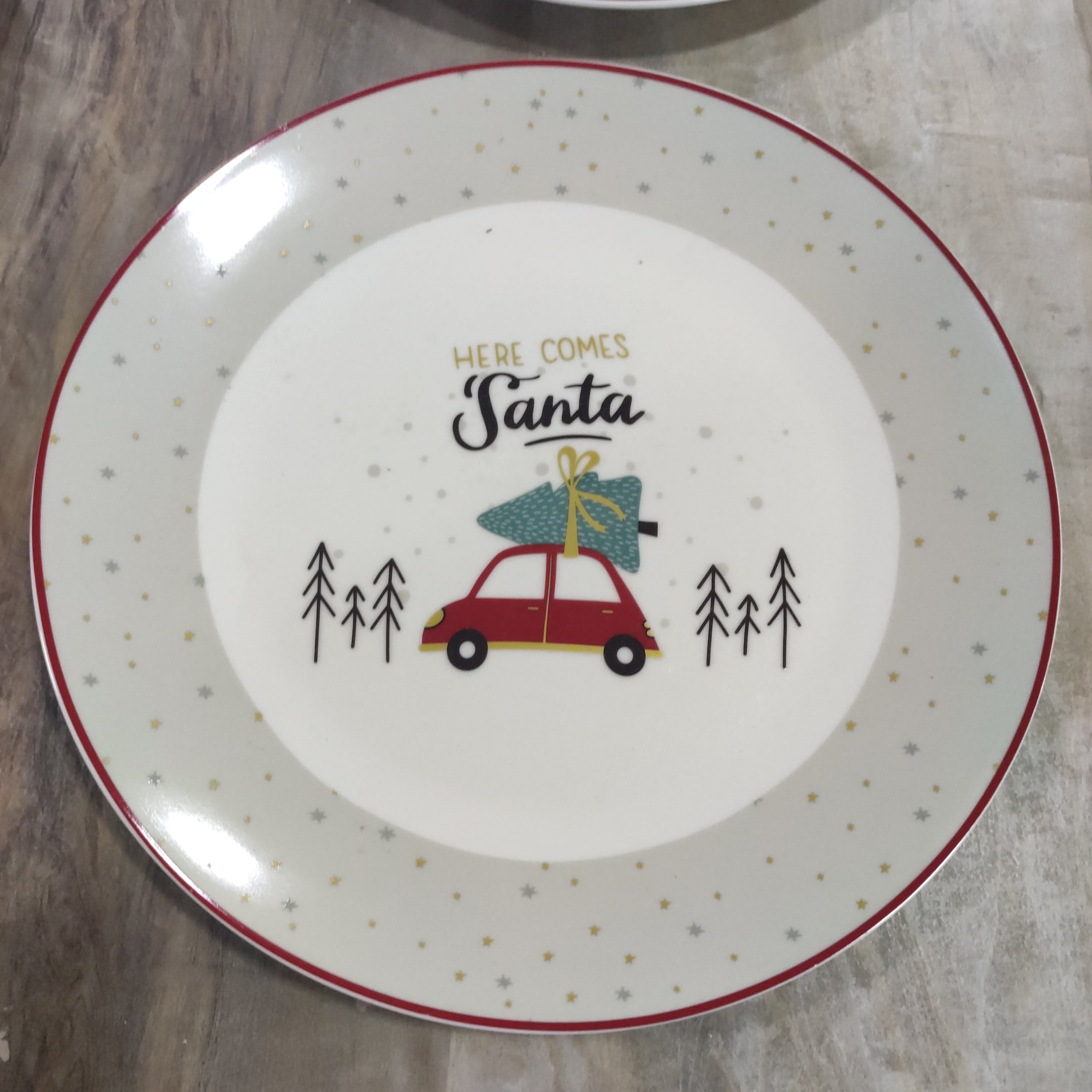 Piatto decoro natalizio