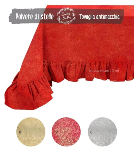 Tovaglia antimacchia effetto luccicante "Polvere di stelle"