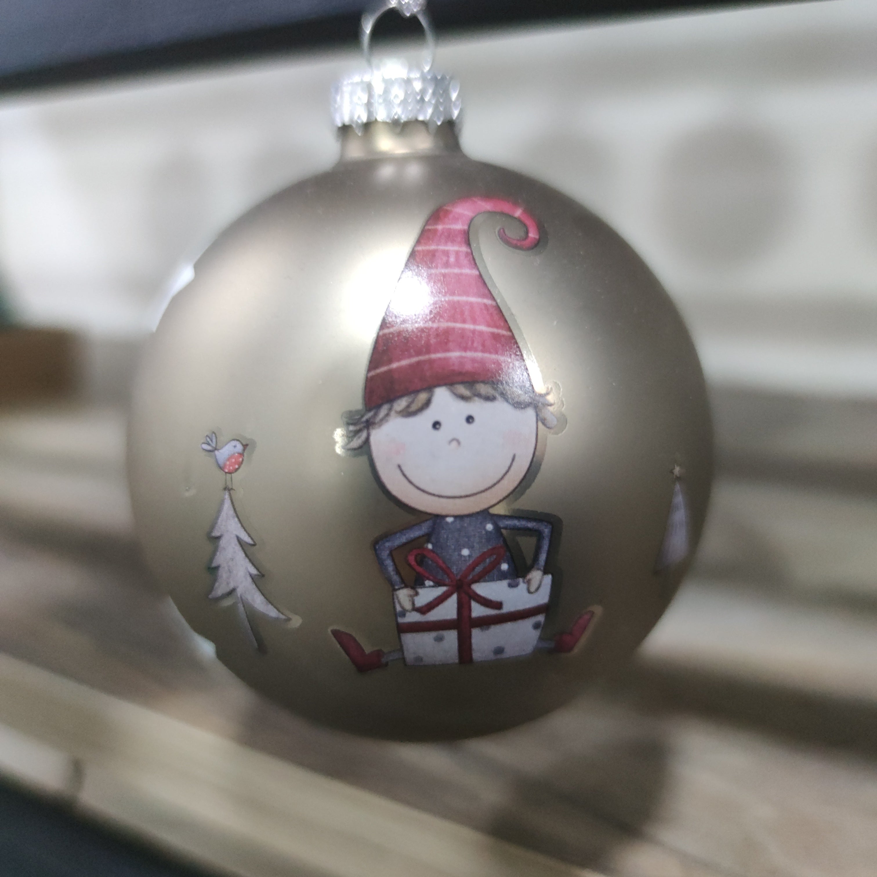 Pallina di Natale in Vetro Bimbi – Maschietto, Femminuccia o Insieme Ø8 cm