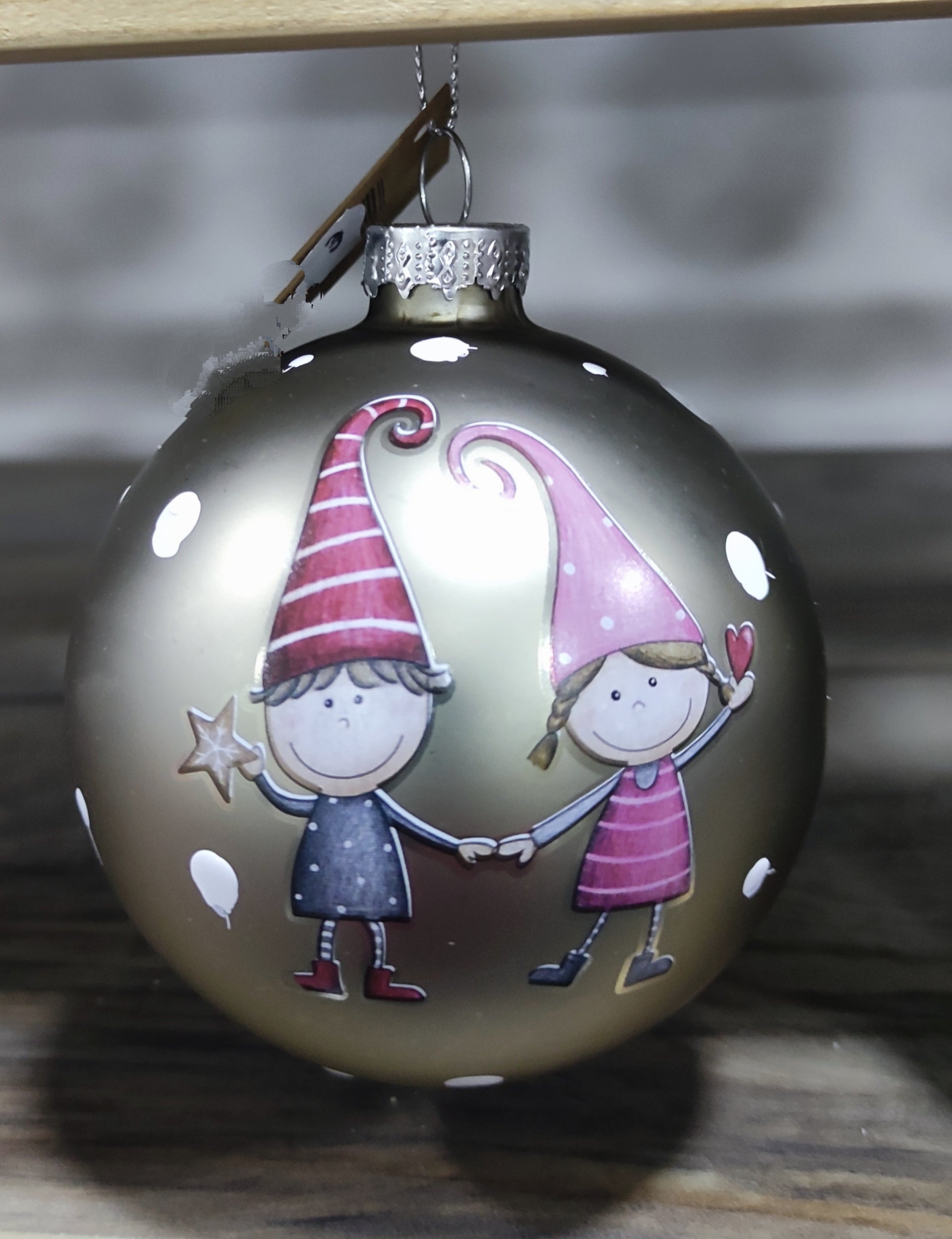 Pallina di Natale in Vetro Bimbi – Maschietto, Femminuccia o Insieme Ø8 cm