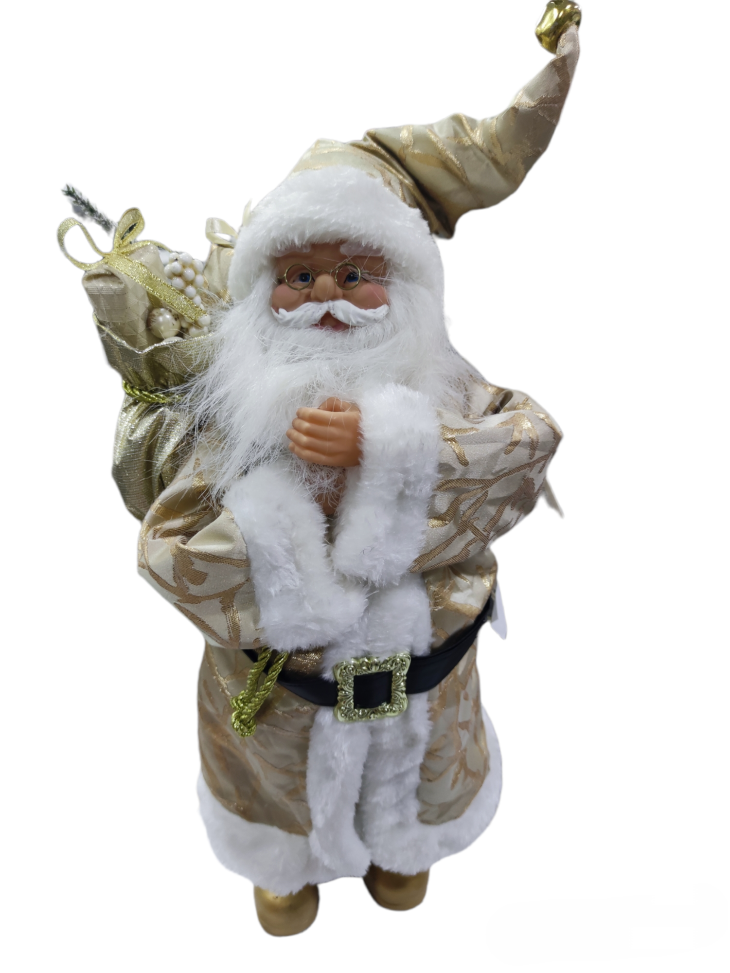 Babbo Natale carillon colore panna e oro
