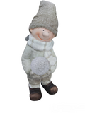 Statuina Natalizia Bimbo/Bimba in Resina con Luci LED – 50 cm