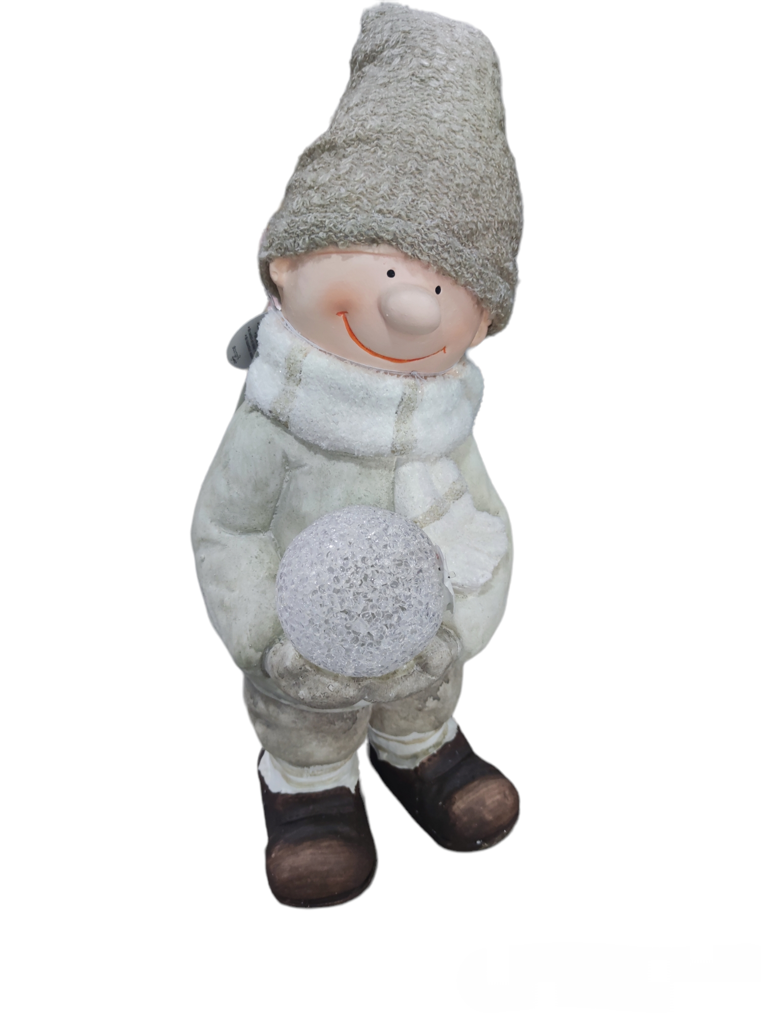 Statuina Natalizia Bimbo/Bimba in Resina con Luci LED – 50 cm