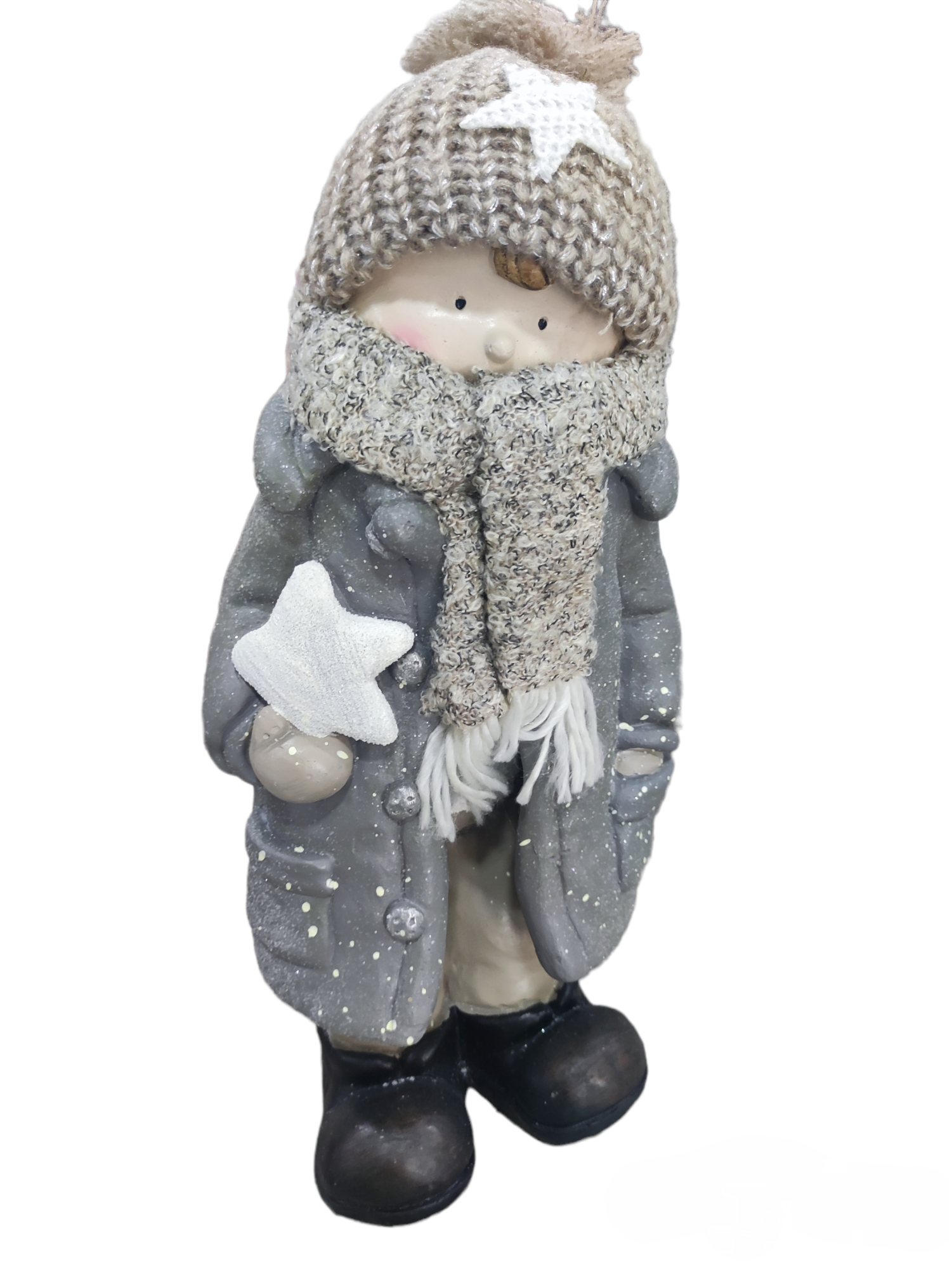 Statuina Natalizia Bimbo/Bimba in Resina con Luci LED – 50 cm