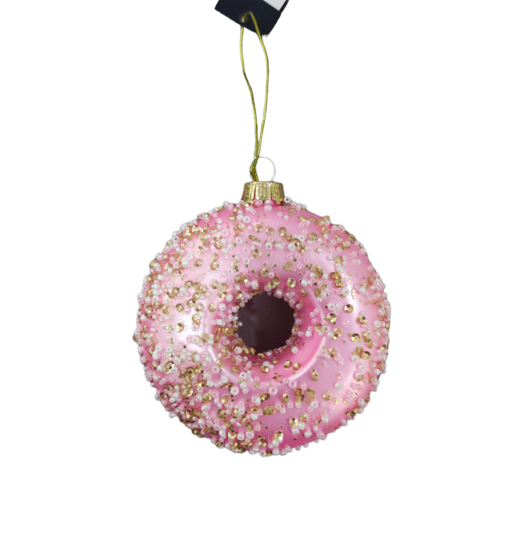 Decorazione per Albero di Natale in Vetro – Ciambella Ø 10 cm