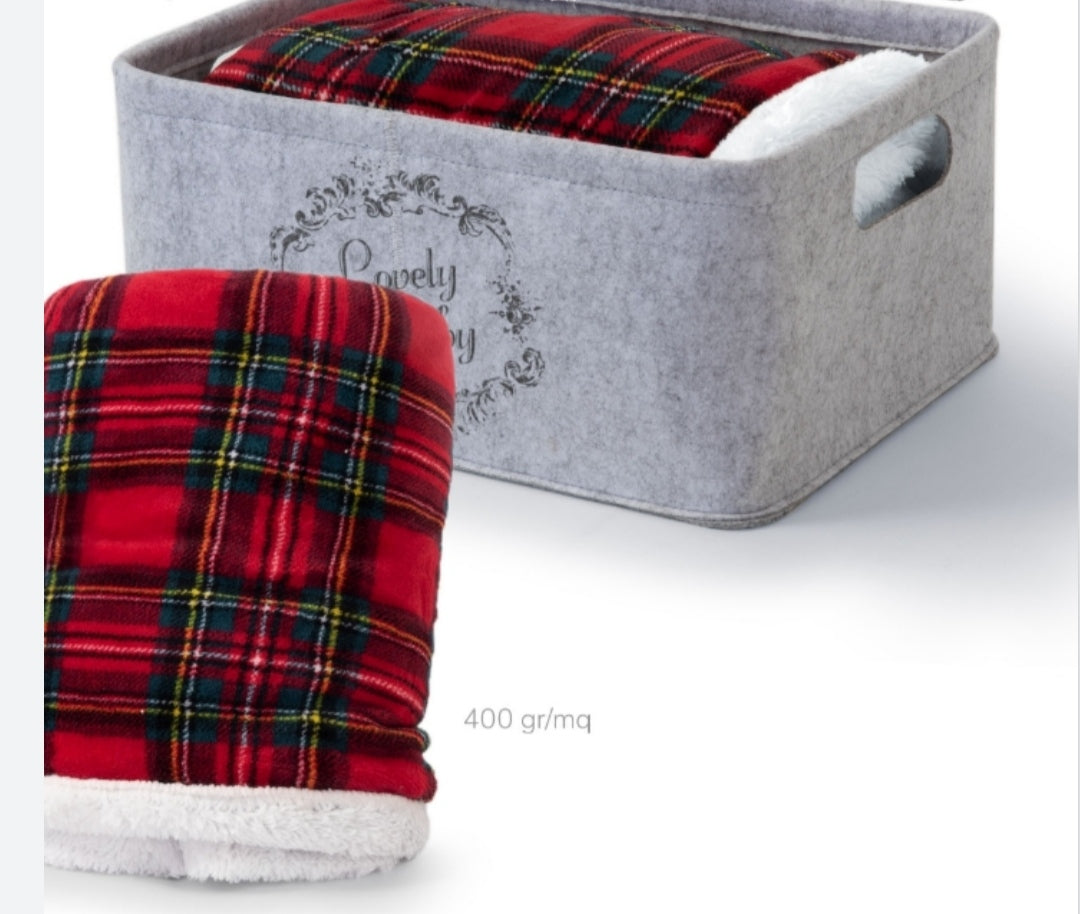 Coperta scozzese in Box di tessuto