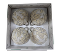Set 4 palline in vetro per albero di natale