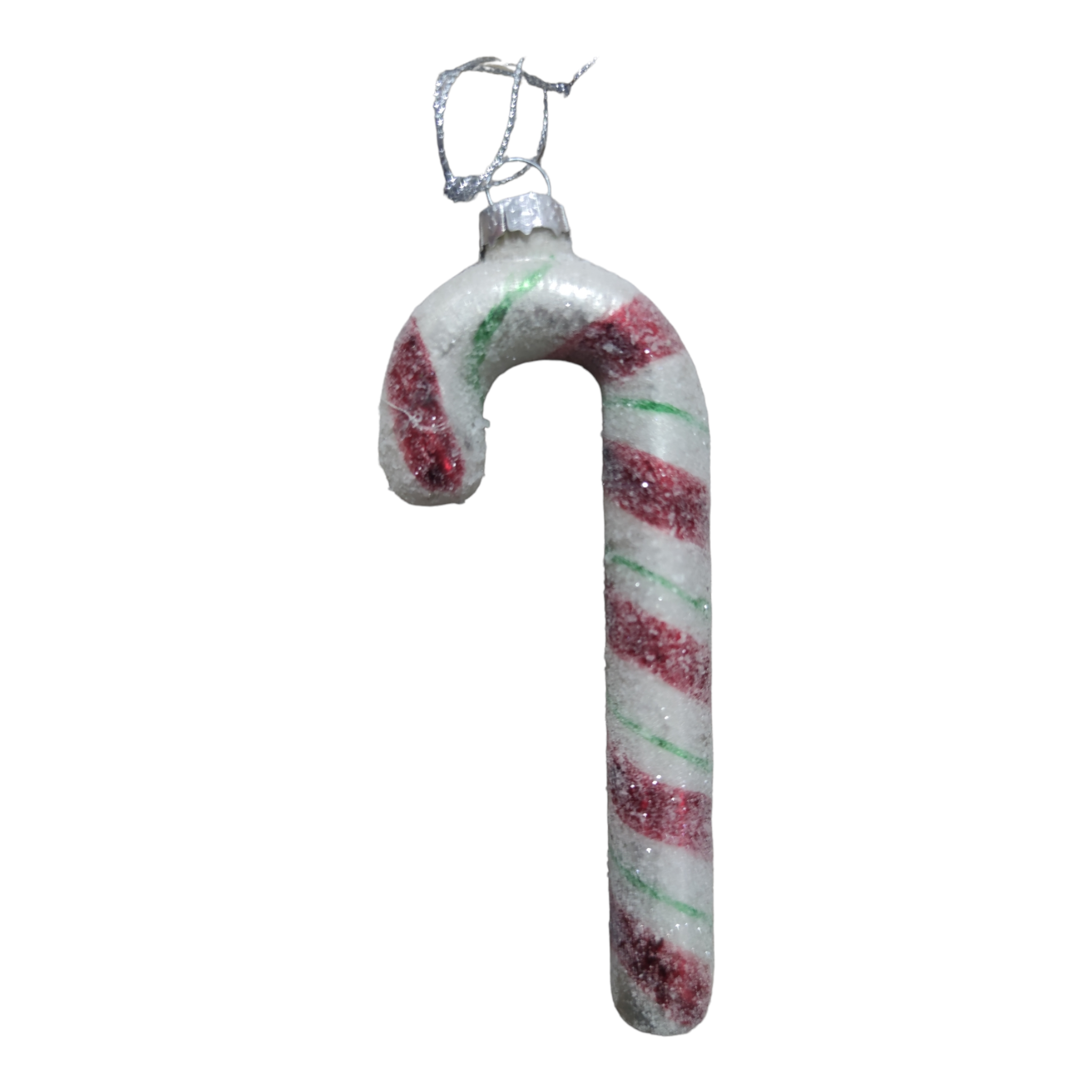 Decorazione per albero di natale in vetro "Bastoncino di zucchero"