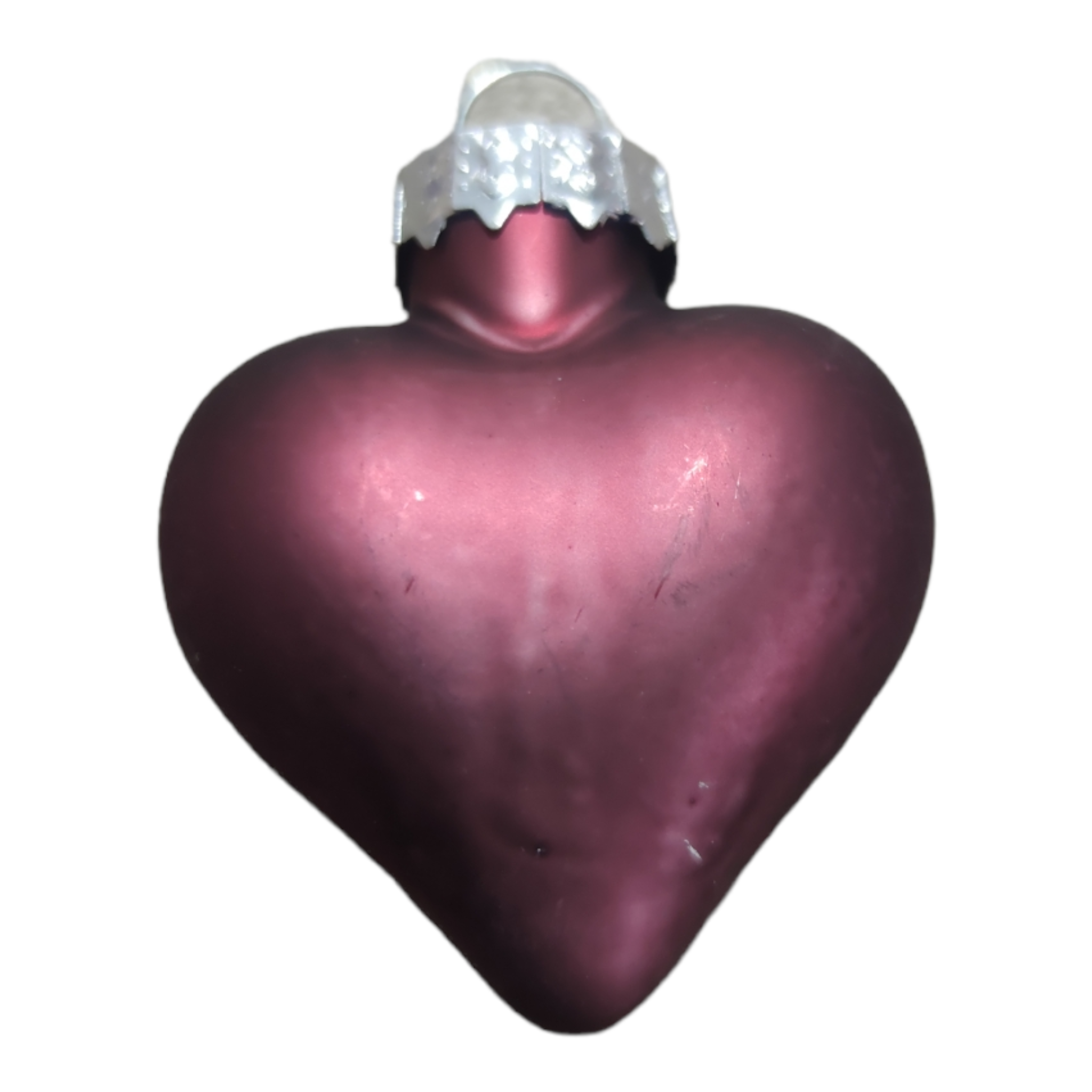 Decorazione per albero di Natale a forma di cuore in vetro