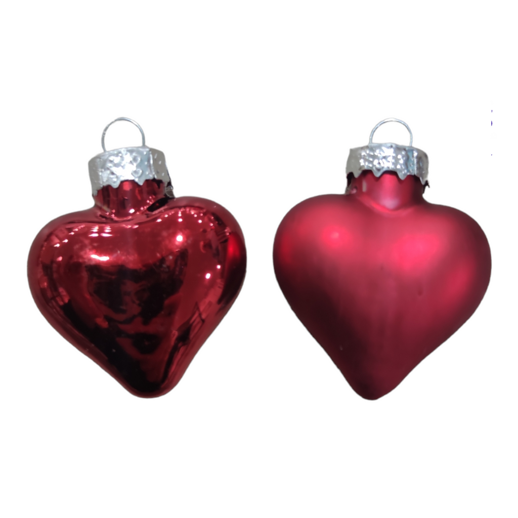 Decorazione per albero di Natale a forma di cuore in vetro