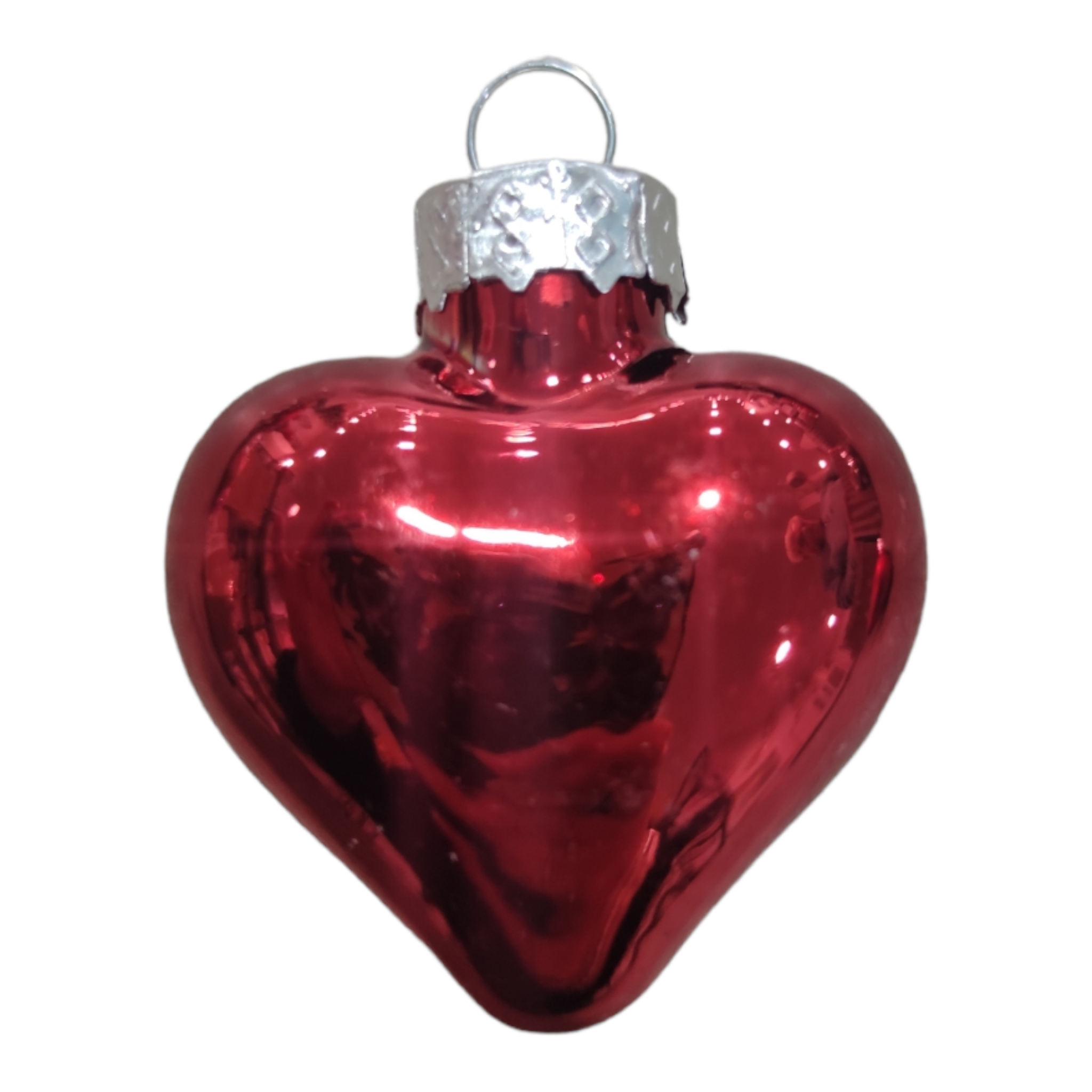Decorazione per albero di Natale a forma di cuore in vetro