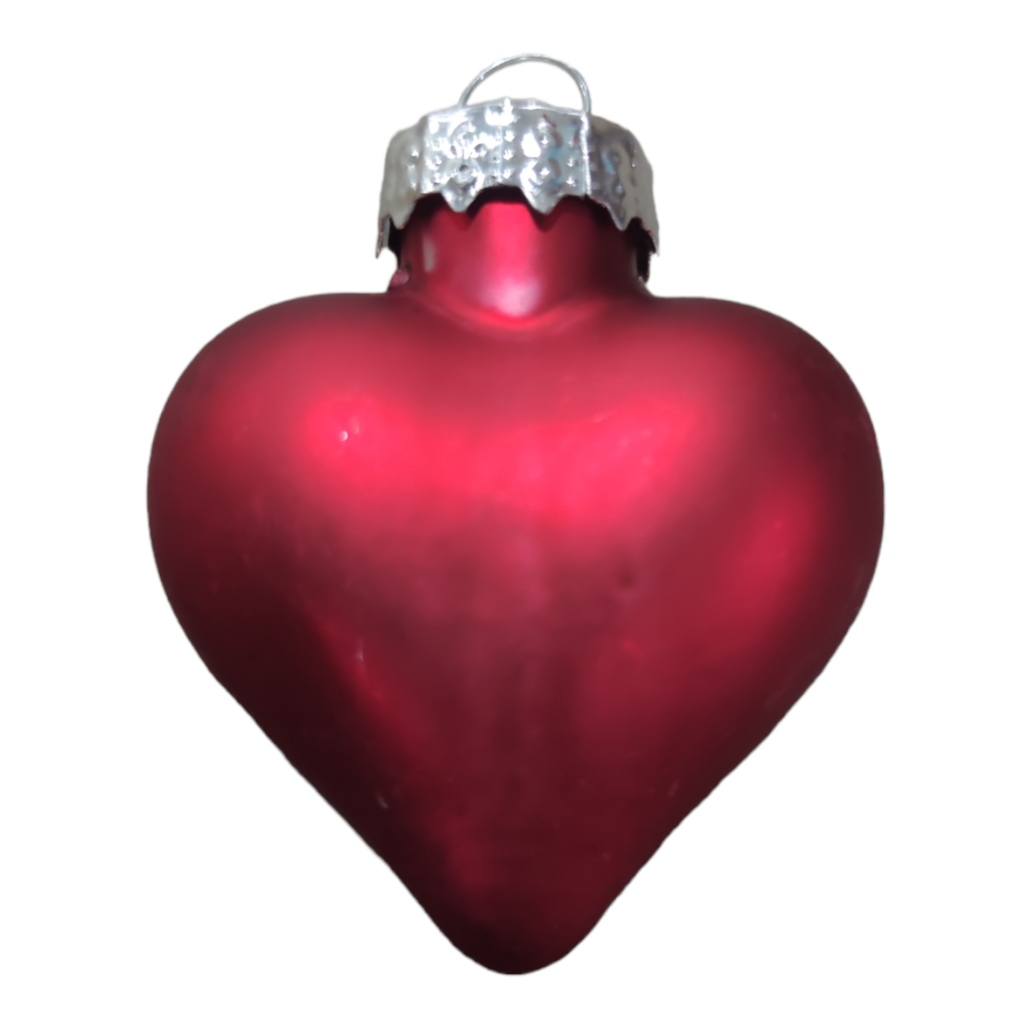 Decorazione per albero di Natale a forma di cuore in vetro