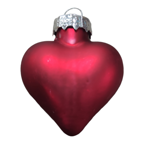 Decorazione per albero di Natale a forma di cuore in vetro