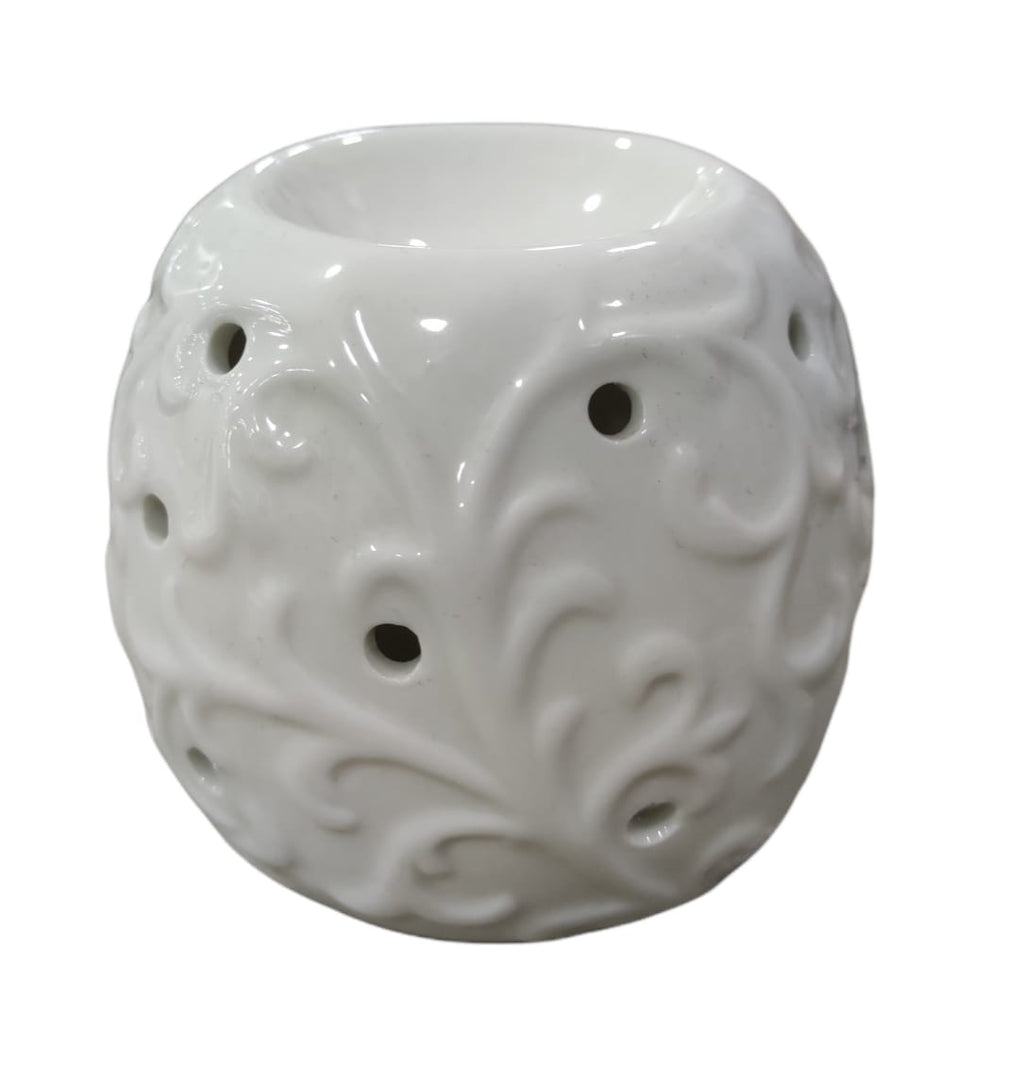 Bruciaessenze in Ceramica Bianca – Ø 10 cm | Art from Italy